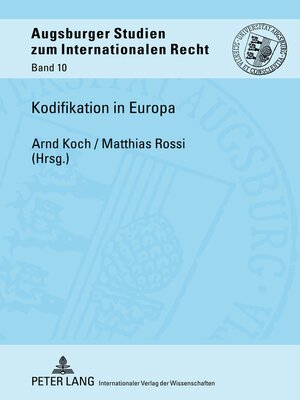 cover image of Kodifikation in Europa